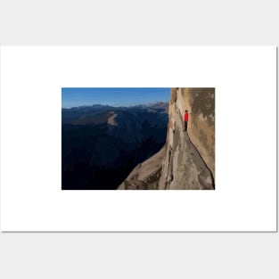 Alex Honnold Thank God Ledge Half Dome Solo Painting Posters and Art